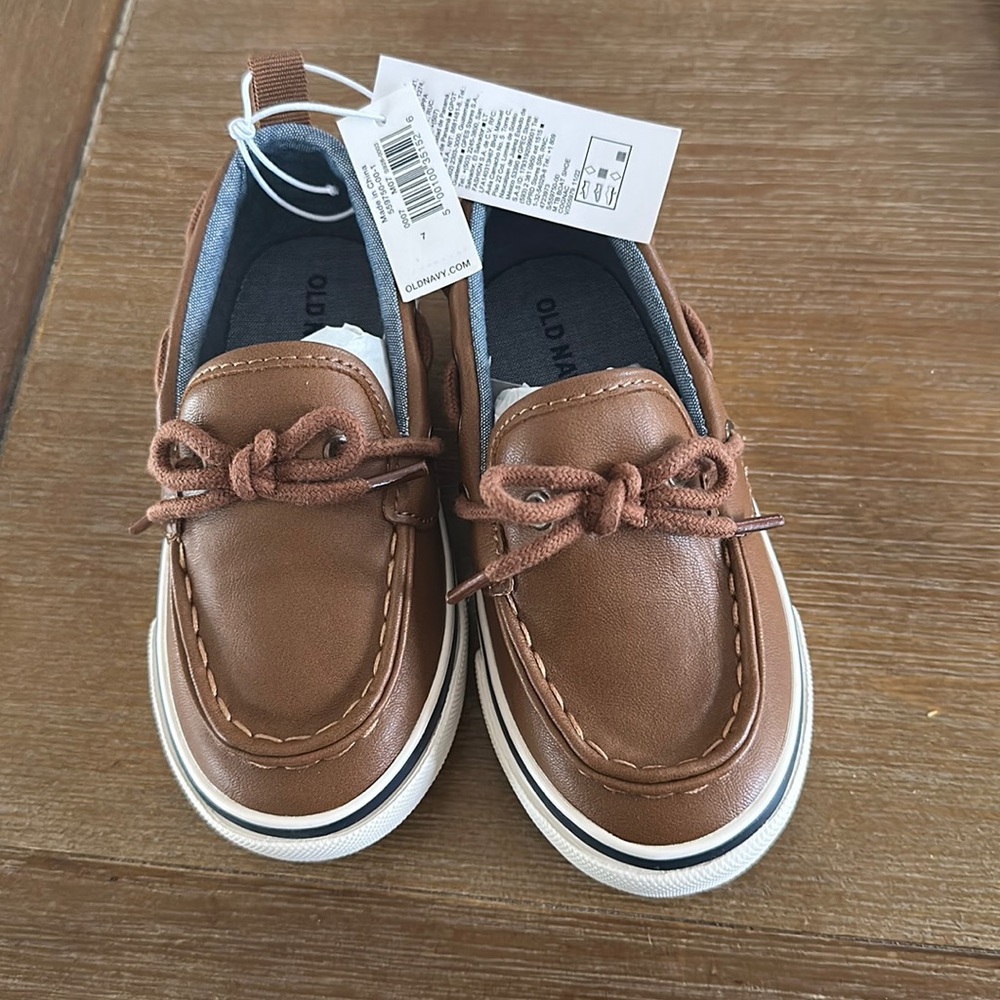 Cognac Toddler Size 7 Boat Shoes